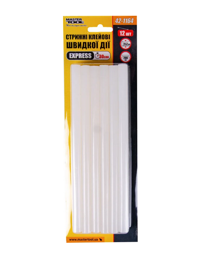 Стрижні клейові MasterTool EXPRESS швидкої дії 12 шт. 11,2х200 мм (42-1164)