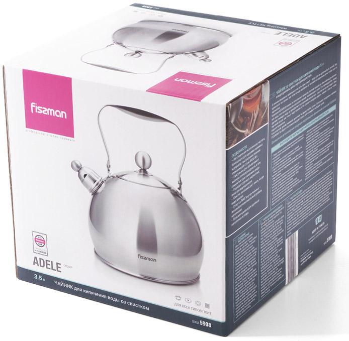 Чайник Fissman Adele из нержавеющей стали со свистком 3,5 л - фото 2 Чайник Fissman Adele из нержавеющей стали со свистком 3,5 л - фото 2