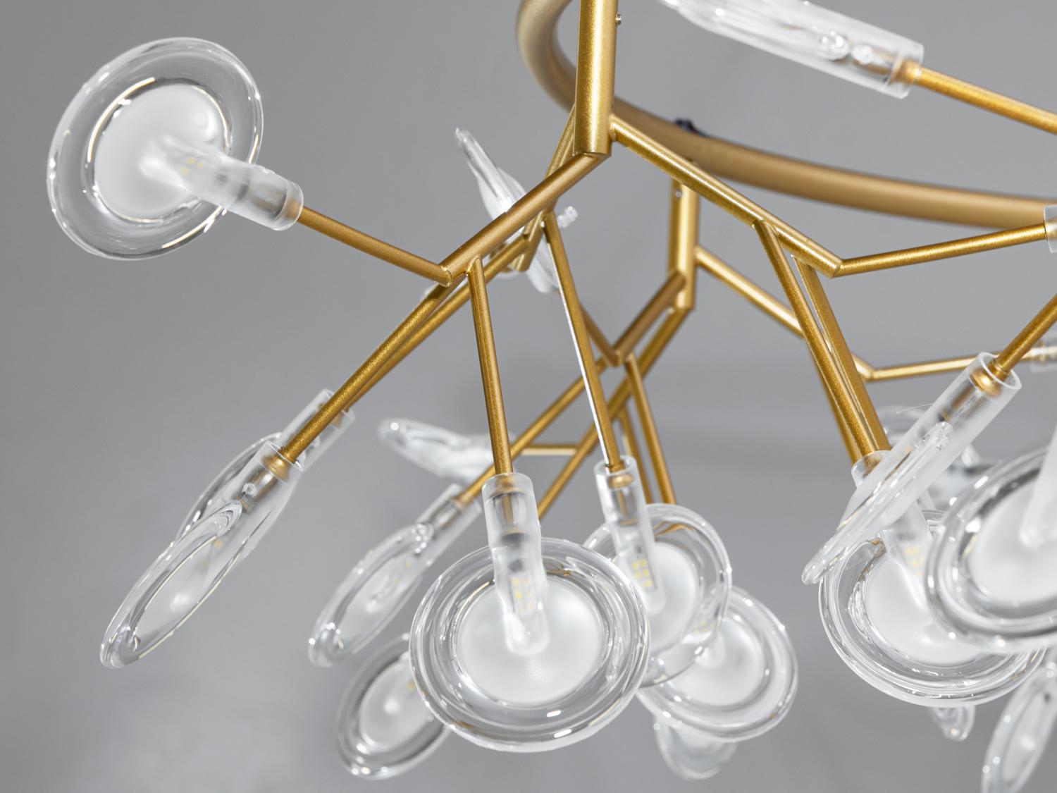 Люстра підвісна Світлячок 45 ламп Золотий сатин (Y887-45C GD) - фото 2