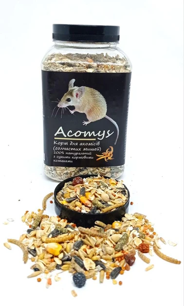 Корм натуральний Буся для аккомісів із сухими кормовими комахами 1 л/450 г (2405327263)
