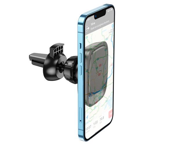 Держатель автомобильный магнитный Hoco CA115 в дефлектор Black - фото 3