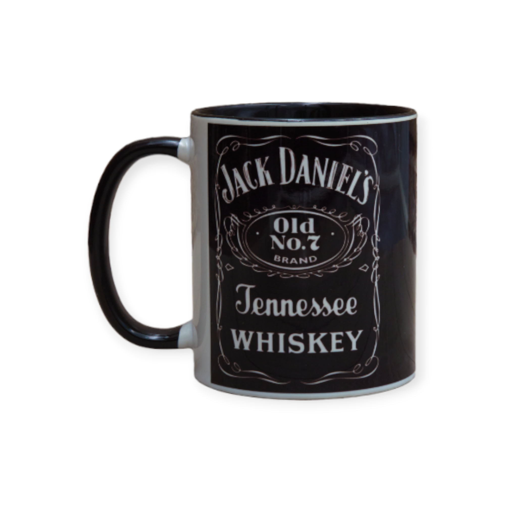 Чашка с принтом виски Джек Дэниелс Jack Daniels внутри черная 330 мл (01_K1133023158) - фото 2