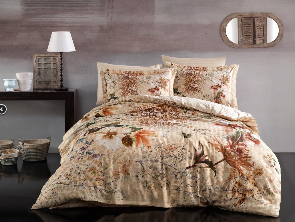 Постельное белье Maison D'or Devana сатин евро Бежевый