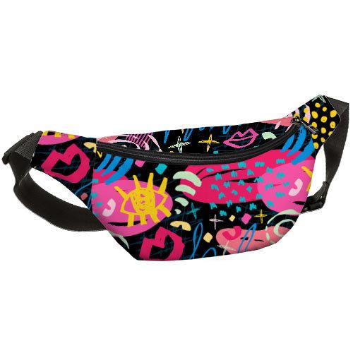 Сумка-бананка через плечо и на пояс Presentville Bumbag Абстракция 27х16 см (BB_18J038_BL_BL) Сумка-бананка через плечо и на пояс Presentville Bumbag Абстракция 27х16 см (BB_18J038_BL_BL)