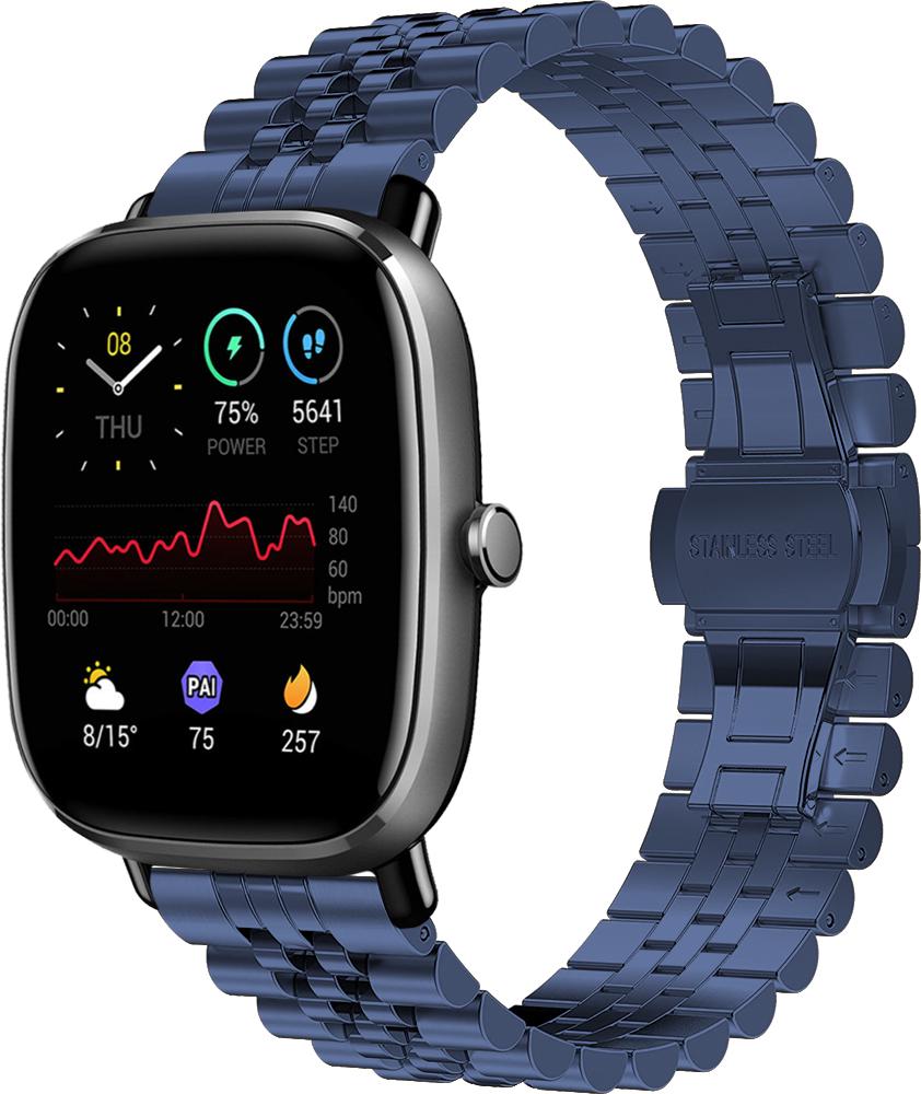Браслет металлический Stech для Amazfit GTS 2 mini Blue (26976-28)