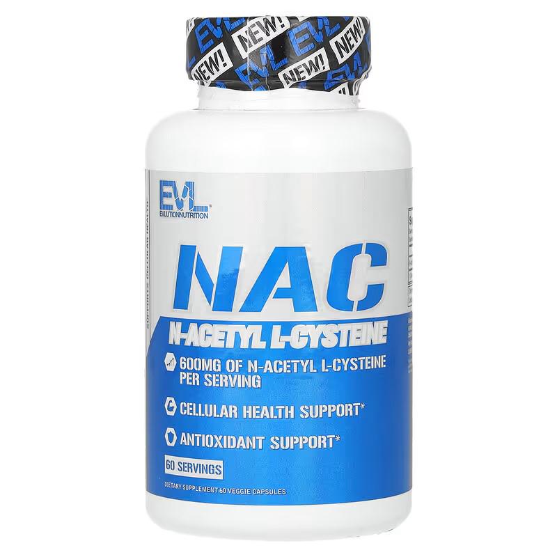 Вітамін N-Ацетил-L-Цистеїн Evlution Nutrition NAC 600 mg 60 капс. Вітамін N-Ацетил-L-Цистеїн Evlution Nutrition NAC 600 mg 60 капс.