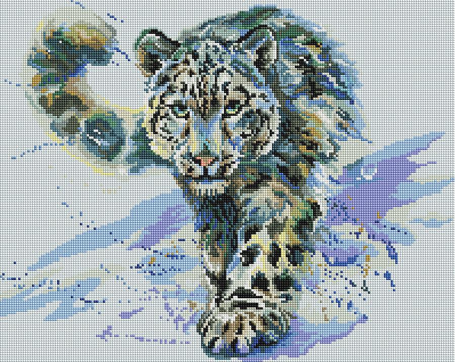 Алмазная мозаика Brushme Снежный Барс 40x50 см (GF2903) Алмазная мозаика Brushme Снежный Барс 40x50 см (GF2903)