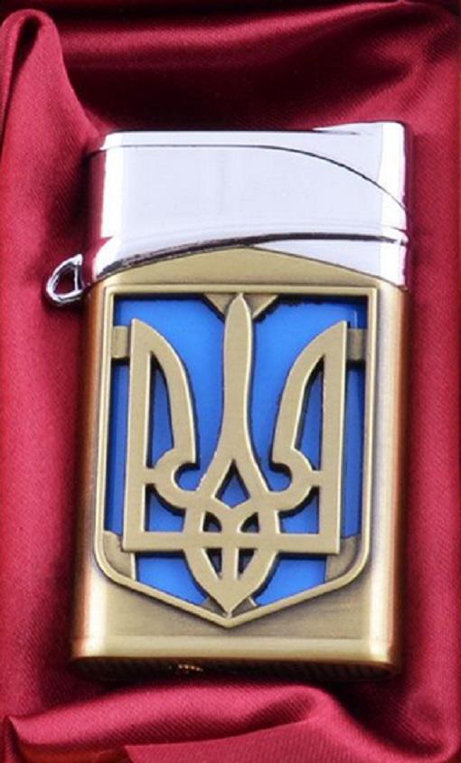 Запальничка газова з Гербом України №UA-24 в подарунковій коробці