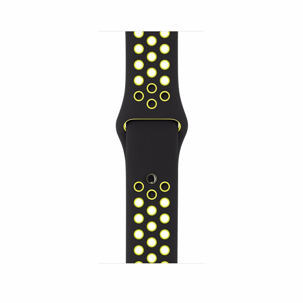 Спортивный ремешок с перфорацией Primo для часов Apple Watch 42 мм/44 мм Black/Yellow S (1117335345)