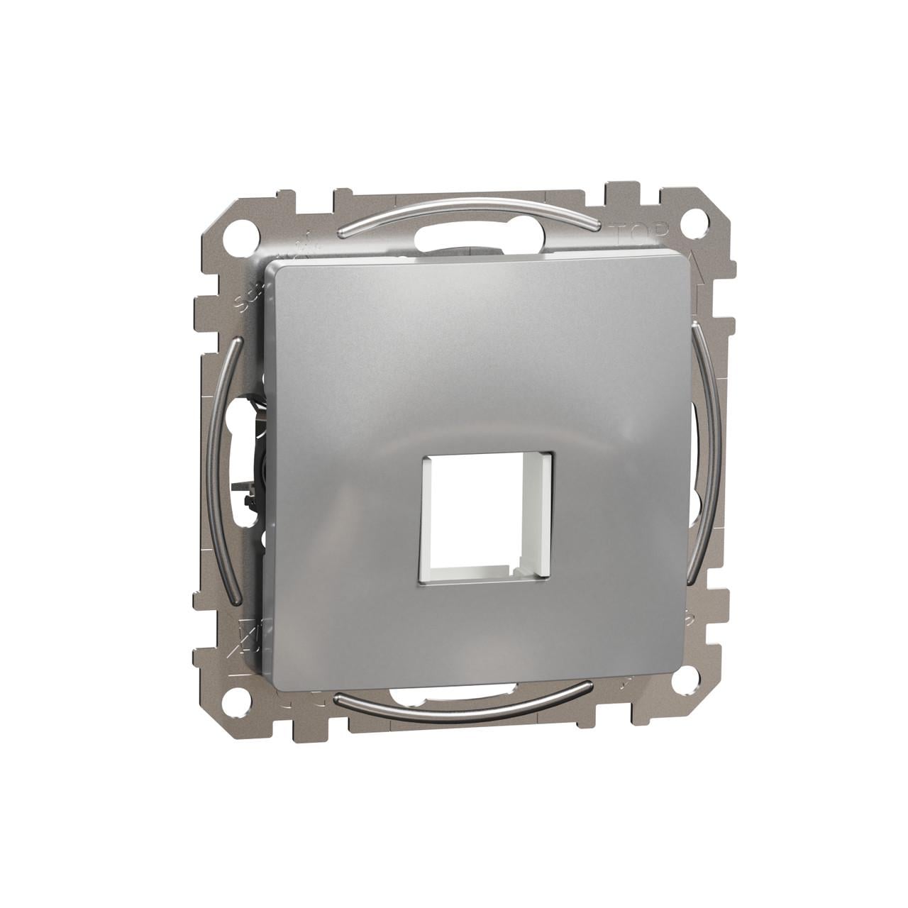 Плата центральная Sedna Design&Elements Schneider Electric для одинарного разъема Keystone алюминий 73х73х35 мм ABS-UV (SDD113421)