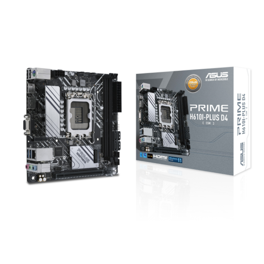 Материнська плата Asus PRIME H610-PLUS D4-CSM Socket 1700/Intel/MiniITX/1хHDMI/VGA/DisplayPort (579853) - фото 4