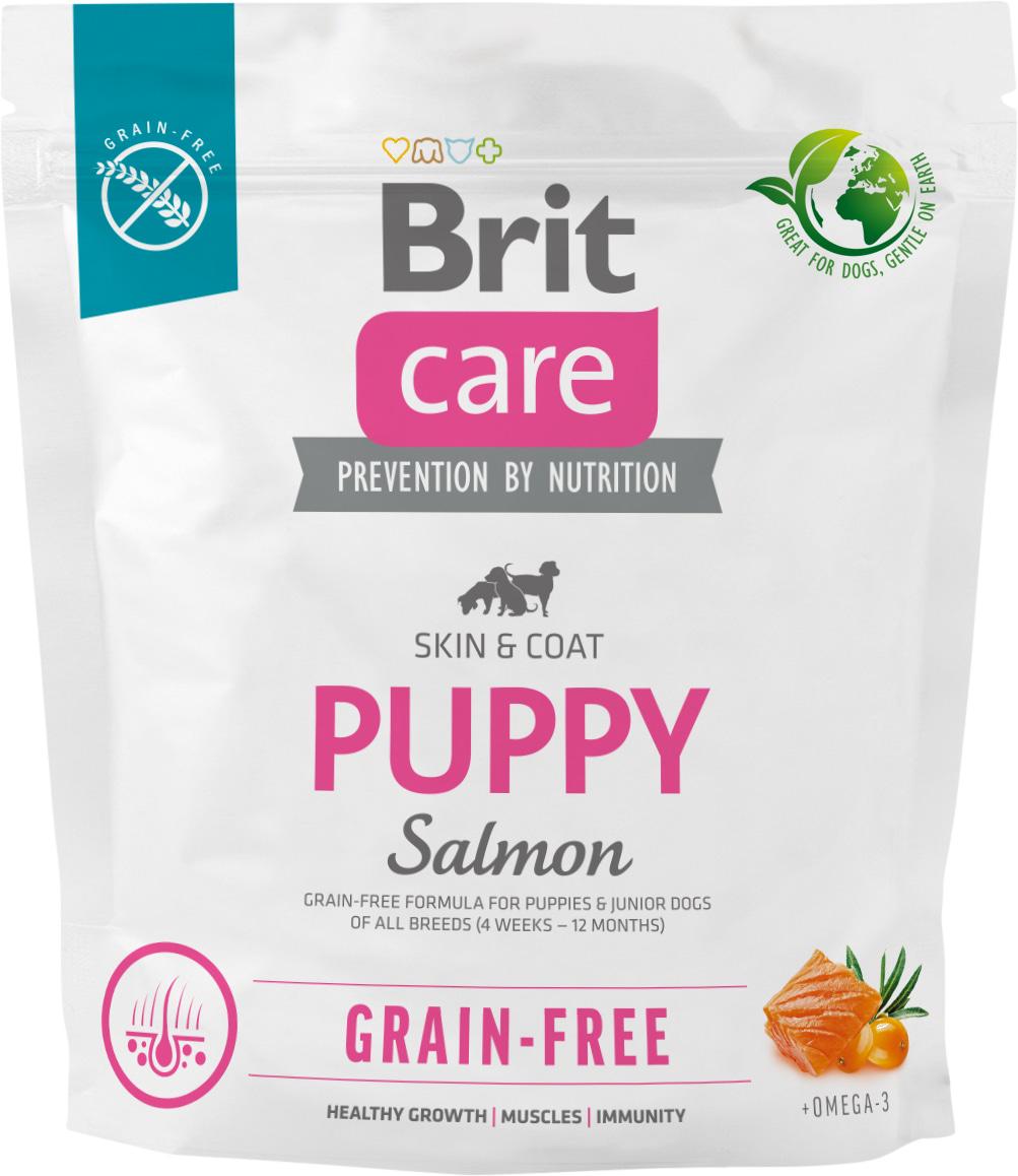 Корм для щенков Brit Care Dog Grain-free Puppy с лососем беззерновой 1 кг (8595602558827)