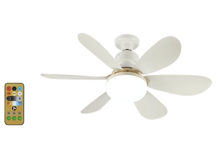 Вентилятор потолочный с подсветкой и пультом ДК 42 см Белый (28216258)