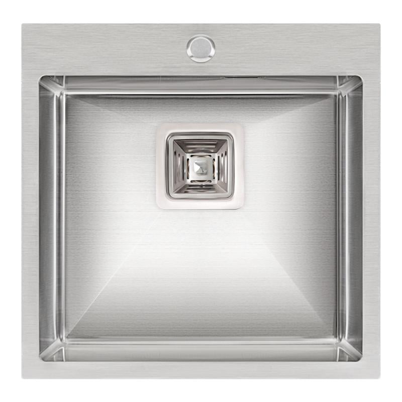 Мойка кухонная Qtap DK5050 Satin 2,7/1,0 мм из нержавеющей стали (QTDK50502710)