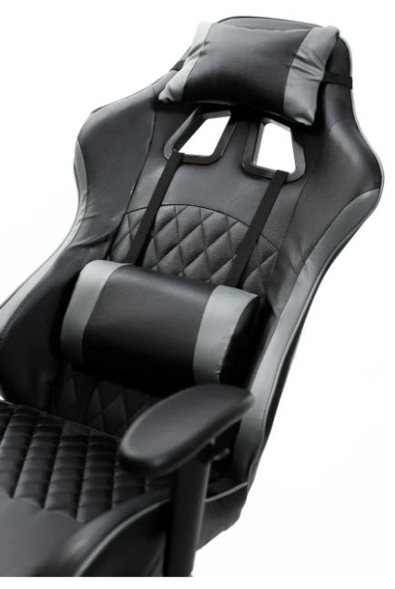 Крісло геймерське Raptor black з підставкою для ніг/ергономічною спинкою - фото 9