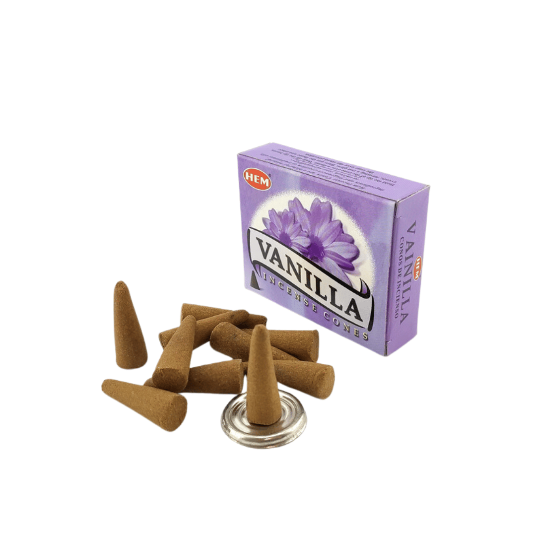 Конусы ароматические Hem Vanilla Ваниль с подставкой 10 шт. (8901810480216)