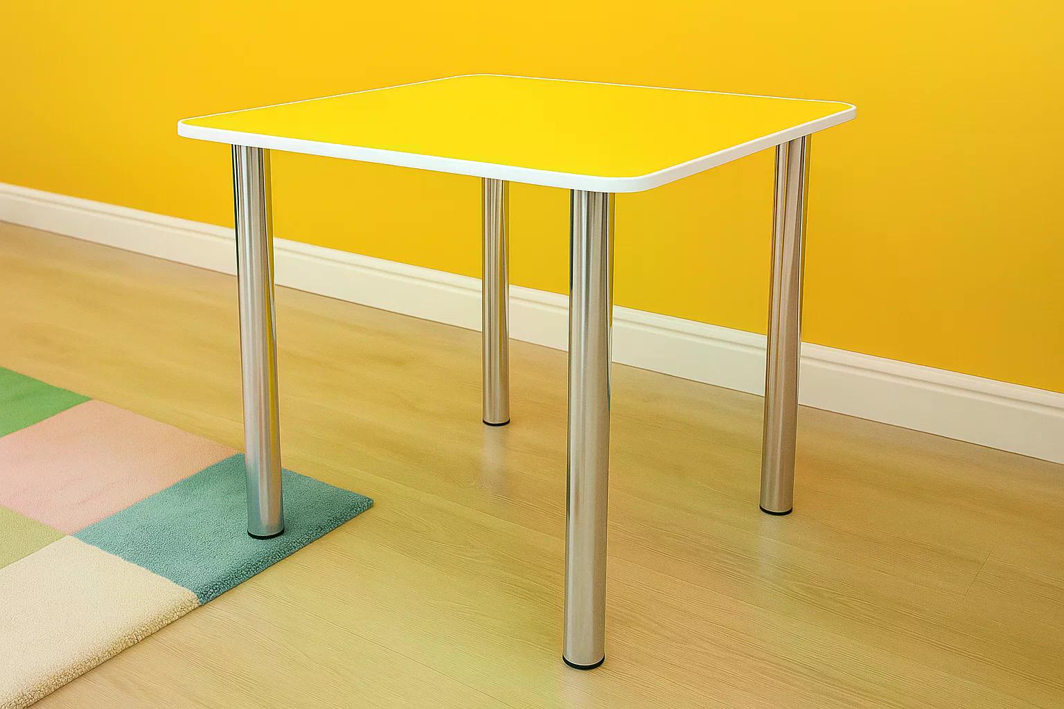 Обеденный стол для кафе баров школьных столовых 775х775х750 мм Желтый