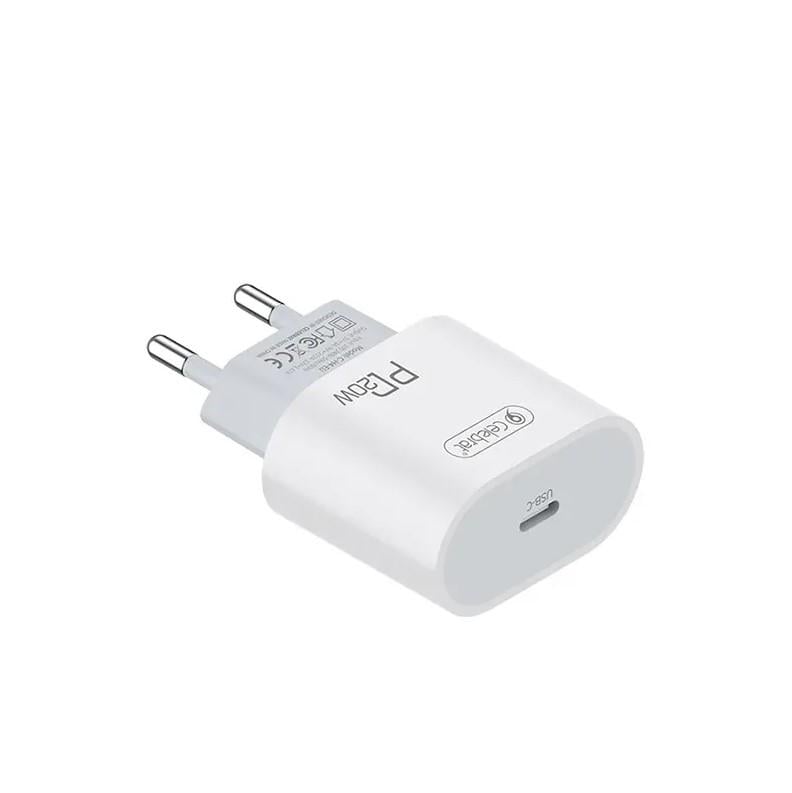 Зарядний пристрій мережевий Celebrat C-H4 Portable Type-C 20W Charge White (100514)