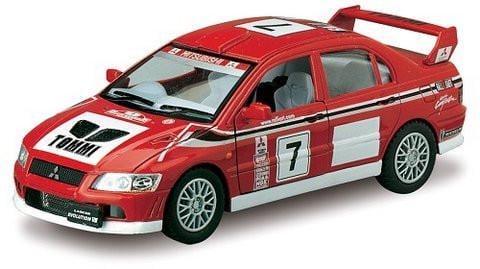 Машинка колекційна mitsubishi lancer evolution vii wrc kt5048w інерційна (RLT16306)