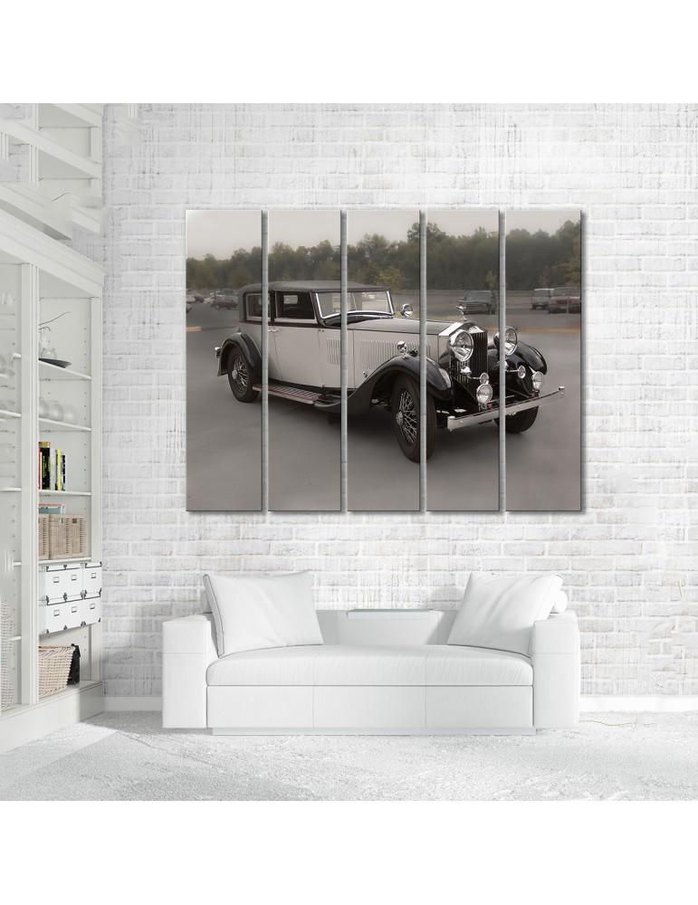 Картина модульная Роллс Ройс 40-50 Фантом 1931 года 5 модулей 120x180 см