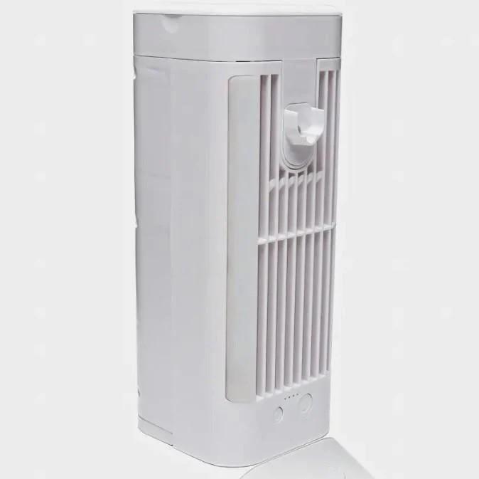 Вентилятор аккумуляторный Fan двойной с RGB подсветкой Белый (МКС-127) - фото 2 Вентилятор аккумуляторный Fan двойной с RGB подсветкой Белый (МКС-127) - фото 2