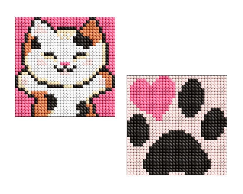 Дитяча мозаїка алмазна на магнітній основі Ideyka Пухнасті обійми 9x9 см (AMS1048)