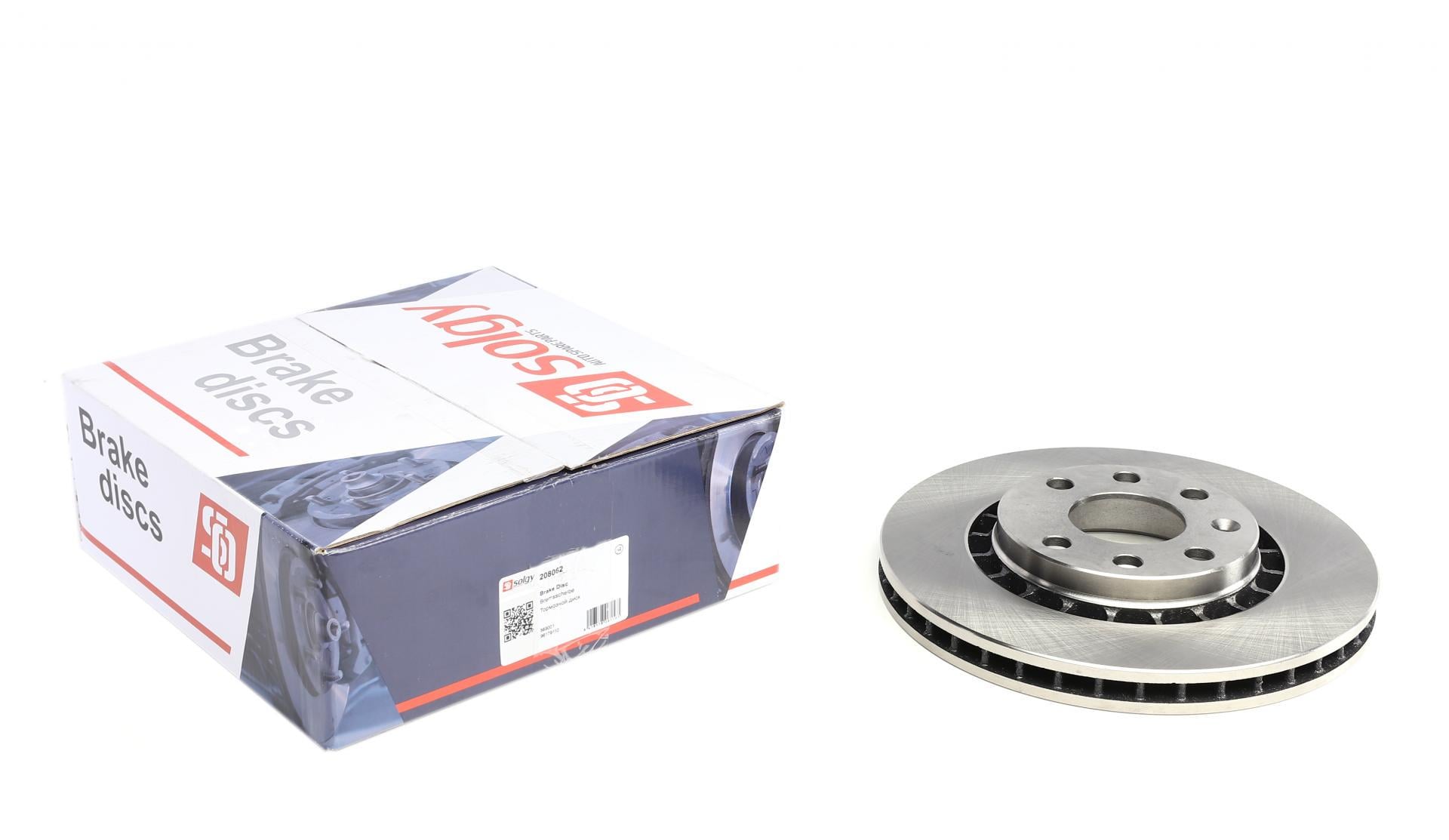 Диск тормозной передний SOLGY для Opel Astra F/Kadett E/Vectra A/B 89-/Daewoo Lanos 97-256x24 мм (208062)