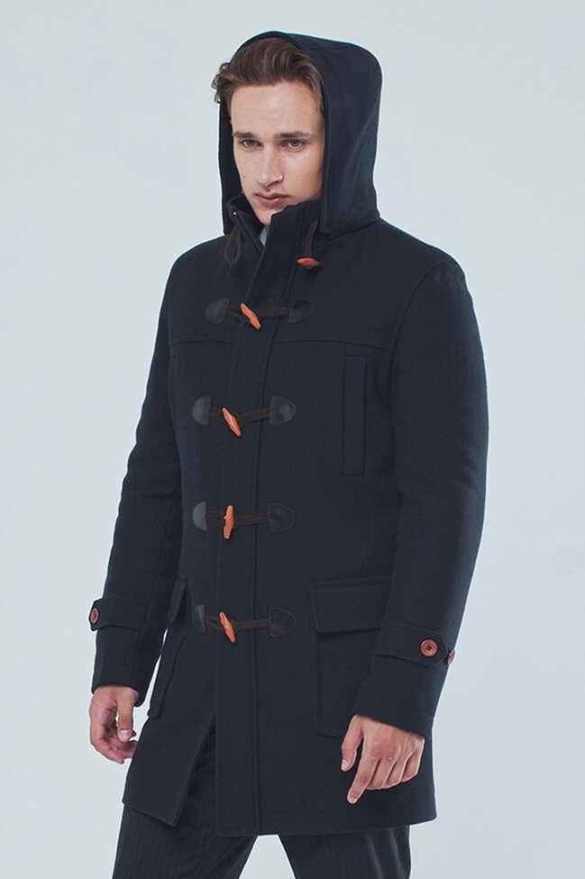 Пальто чоловіче зимове Duffle coat р. 56 Синій (К-098) - фото 2