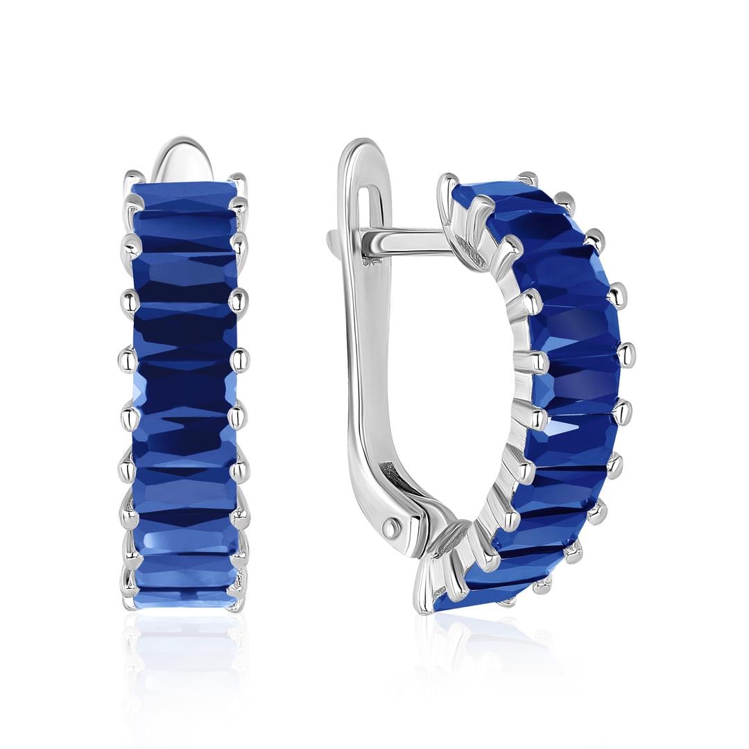 Сережки срібні жіночі Blue Eclipse Синій (35340689)