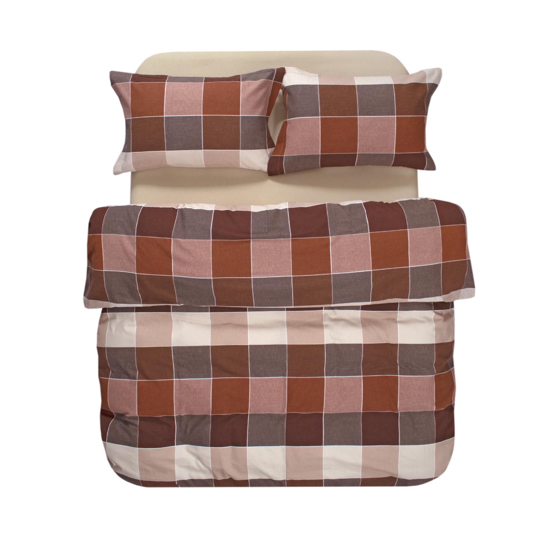 Комплект постельного белья Lotus Home Lucca евро фланель коричневый (svt-2000022349093)