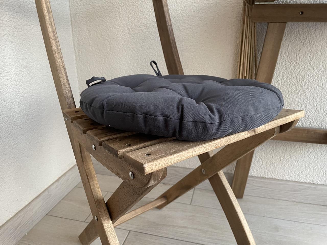 Подушка на стул с завязками круглая Color 40х40х5 см Серый - фото 4 Подушка на стул с завязками круглая Color 40х40х5 см Серый - фото 4