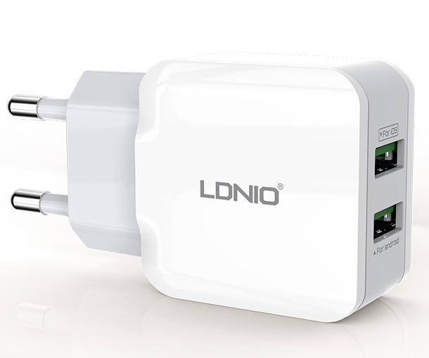 Адаптер сетевой Ldnio A2202 2хUSB 2.4A Белый