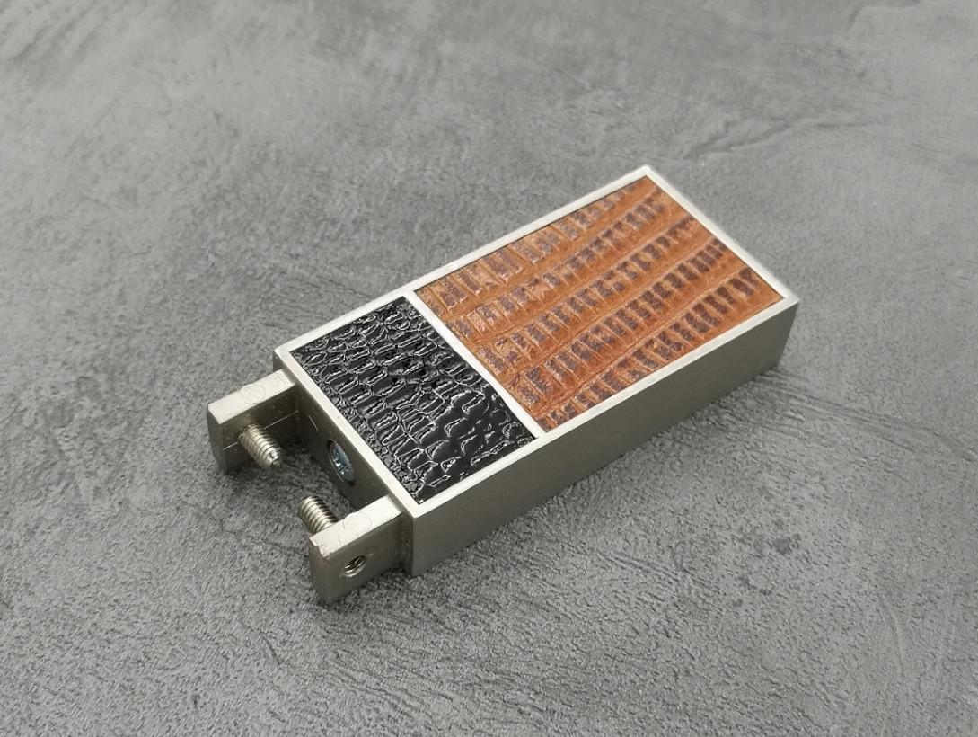 Накінечник MARCIN DECOR Скарлайн BOSS Коричневий/Чорна шкіра/Сталь матова Накінечник MARCIN DECOR Скарлайн BOSS Коричневий/Чорна шкіра/Сталь матова