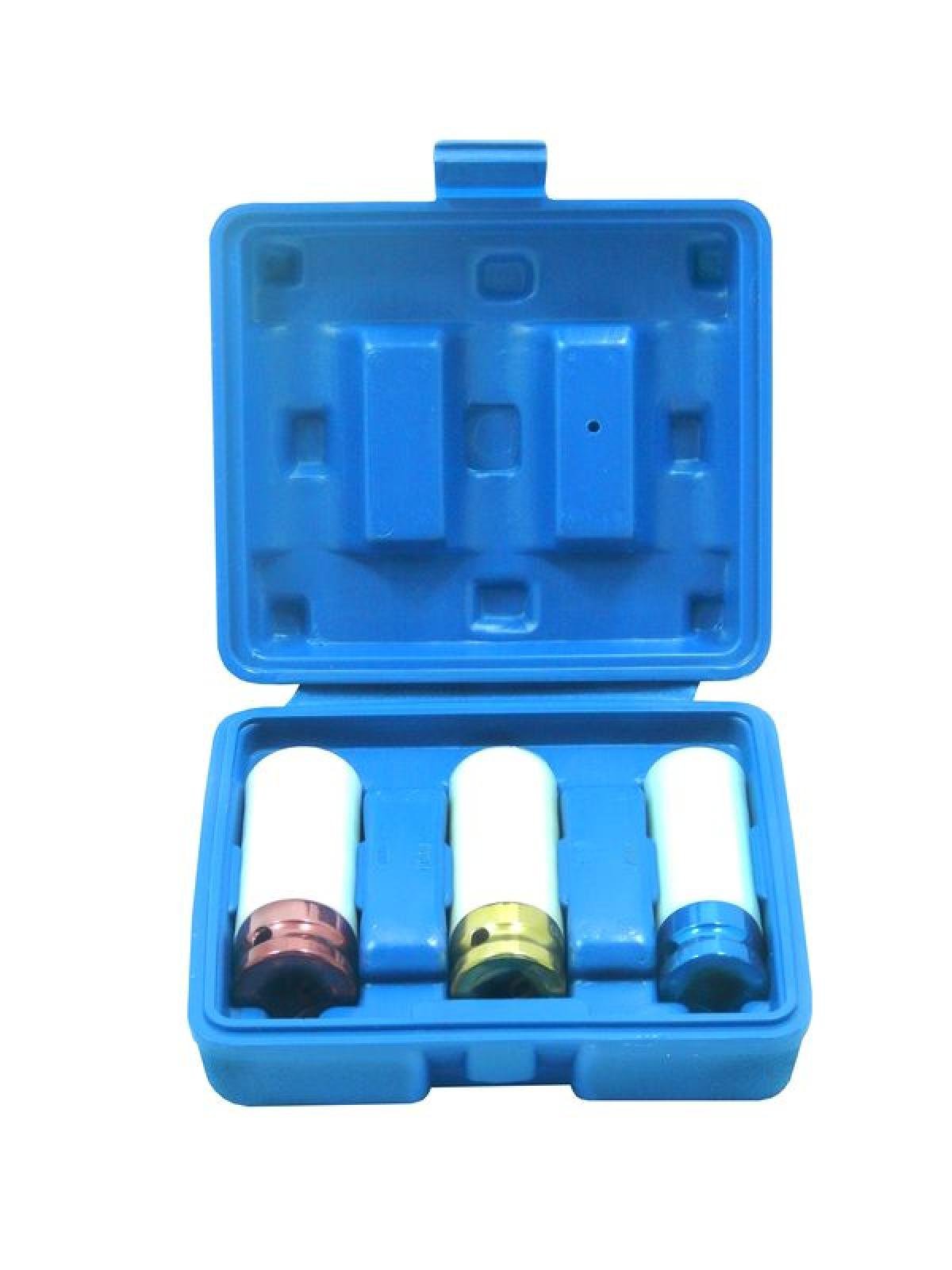 Набір головок для литих дисків Partner PA-5001 із захисним кожухом 3 шт. 17/19/21 мм