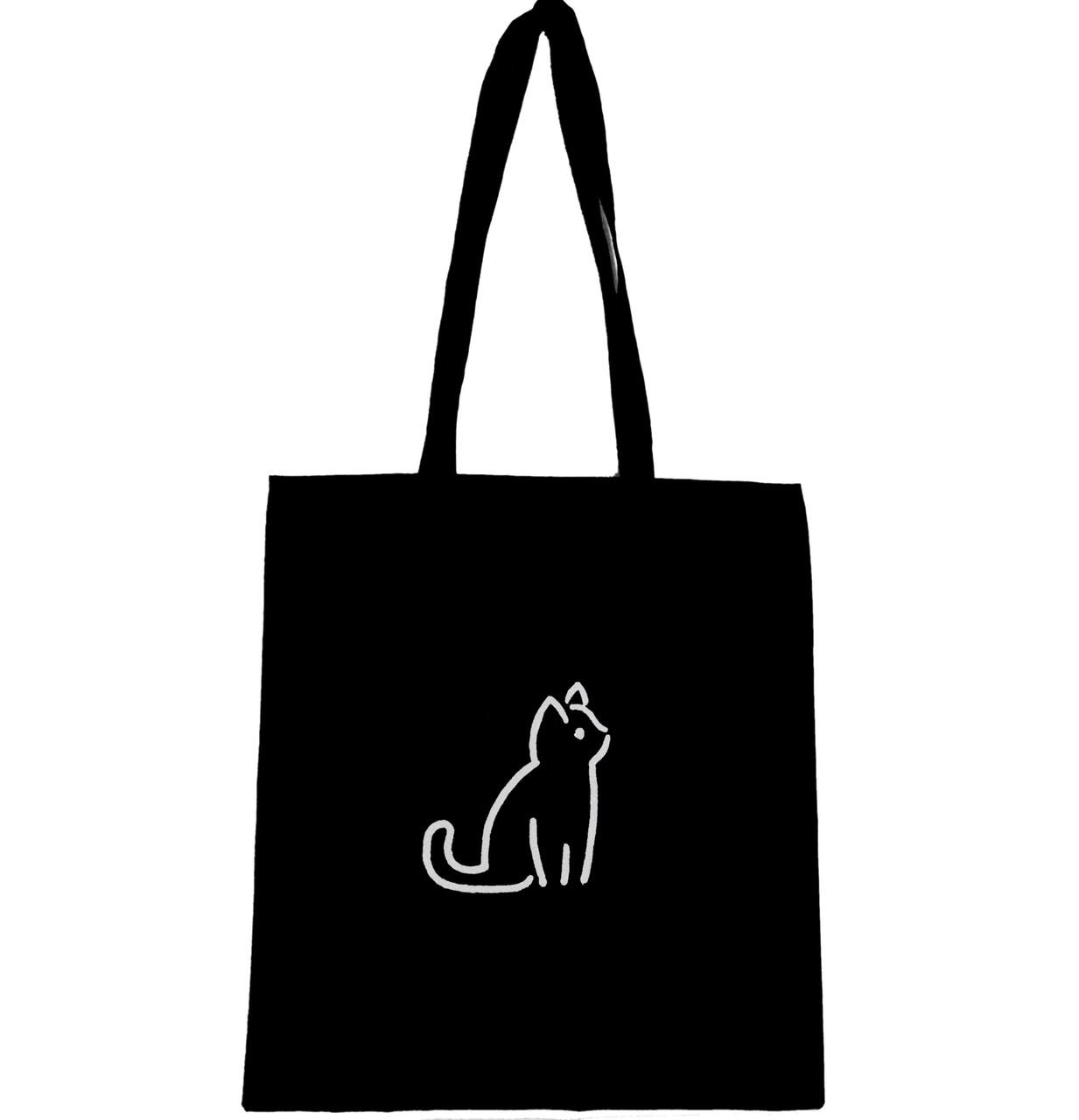 Еко-сумка з принтом Кіт (417) Еко-сумка з принтом Кіт (417)