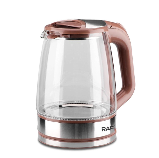 Електрочайник RAF R.7842 скляний дисковий 2,2 л Коричневий (14506484) - фото 2 Електрочайник RAF R.7842 скляний дисковий 2,2 л Коричневий (14506484) - фото 2