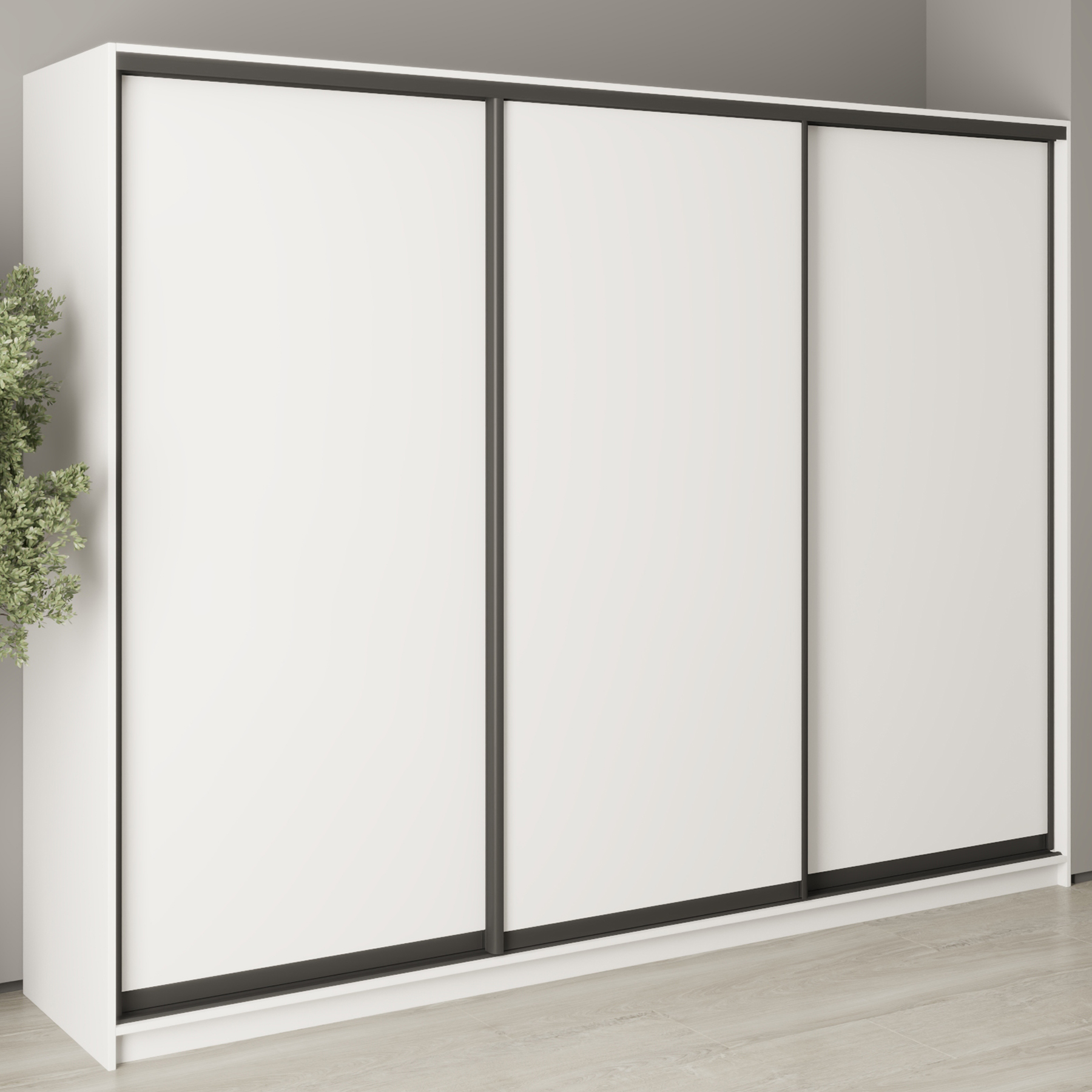 Шкаф-купе трехдверный Mebel Star Комбо BG MBS-8877 270х45х210 см Аляска белый (1008866) Шкаф-купе трехдверный Mebel Star Комбо BG MBS-8877 270х45х210 см Аляска белый (1008866)