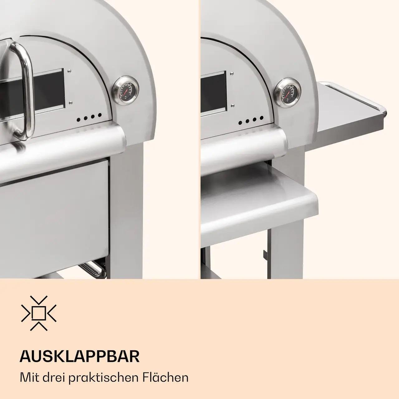 Піч для піци Klarstein Diavolo Napoletana на дровах та вугіллі від 0 до 500 °C - фото 3