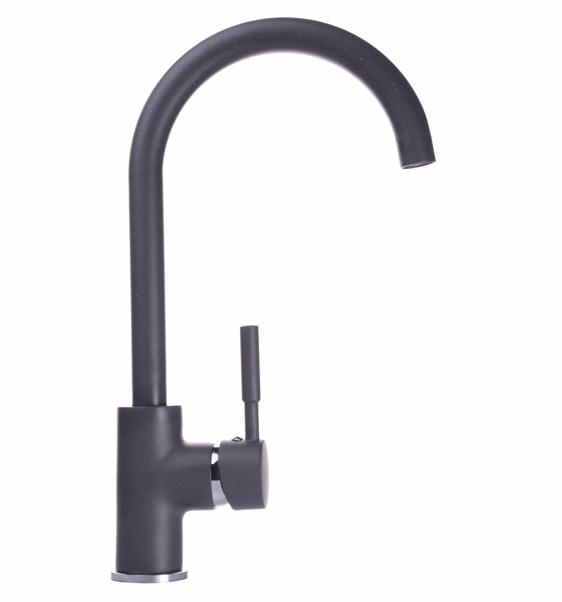 Смеситель для кухни Globus Lux Lazer GLLR-0203S-3-TITANIUM 000019223 однорычажный Серый (108325)