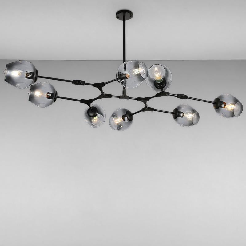 Люстра Light House LS-15226-8 підвісна молекула Чорний (10522)