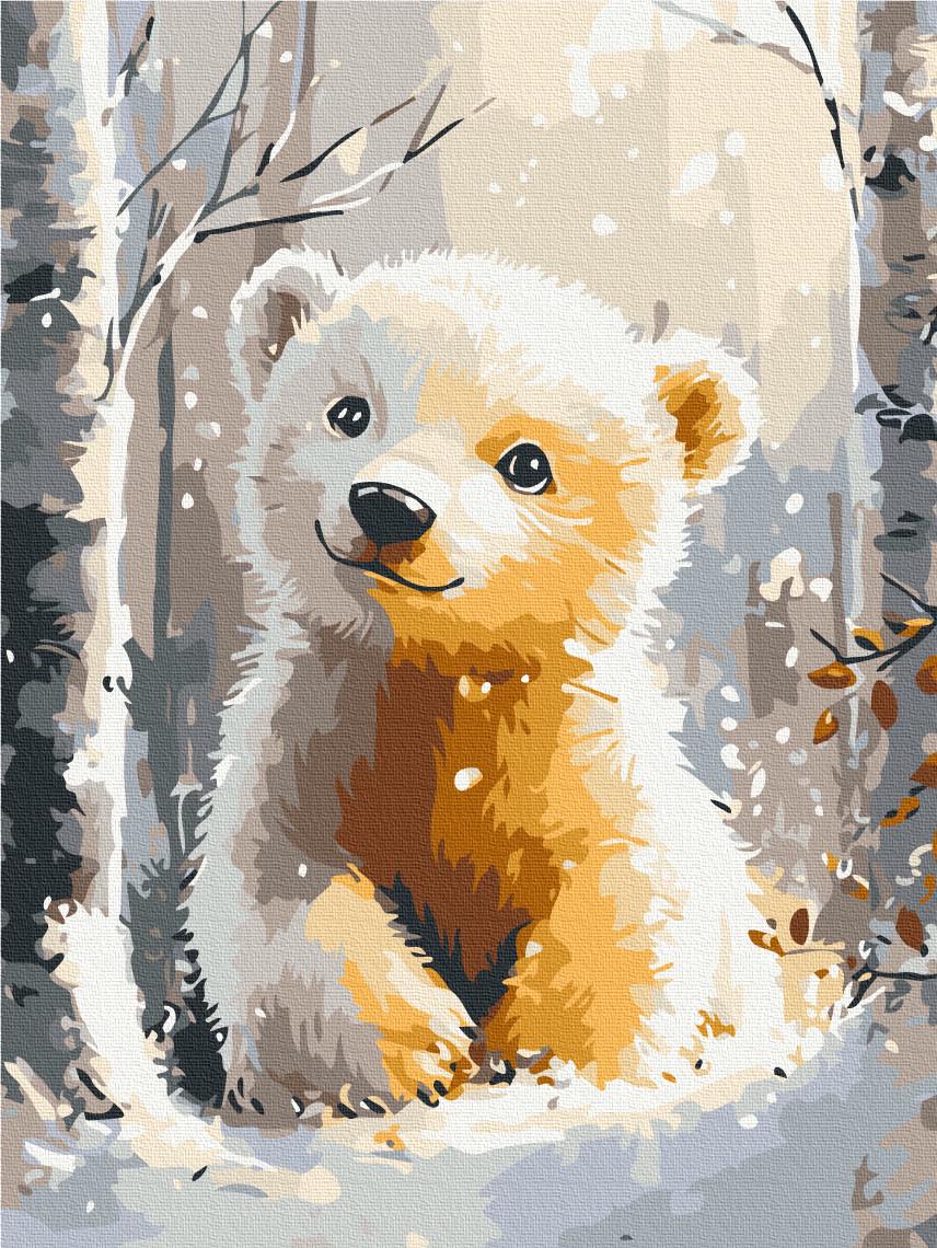 Картина за номерами Brushme Милий білий ведмедик RBS1021 (3084331315) Картина за номерами Brushme Милий білий ведмедик RBS1021 (3084331315)