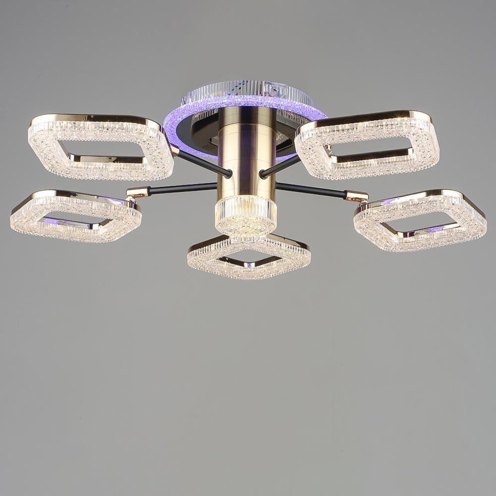 Люстра потолочная LED Lighthouse SRS-19981/5 BK+GD Черный/Золотой (24909617)