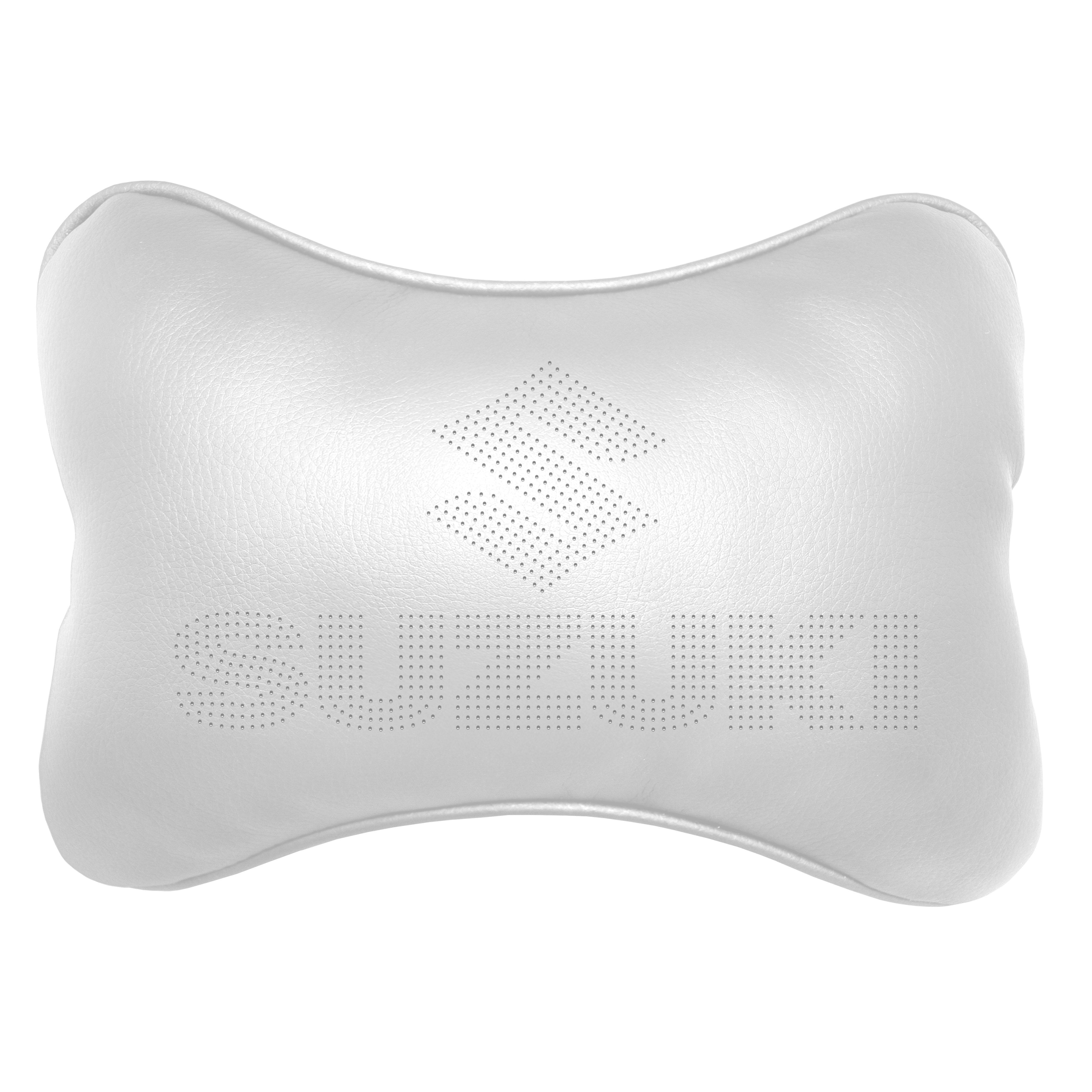 Подушка автомобильная Avtolife Suzuki для шеи из экокожи Белый (AVT-LBL-32) - фото 1 Подушка автомобильная Avtolife Suzuki для шеи из экокожи Белый (AVT-LBL-32) - фото 1