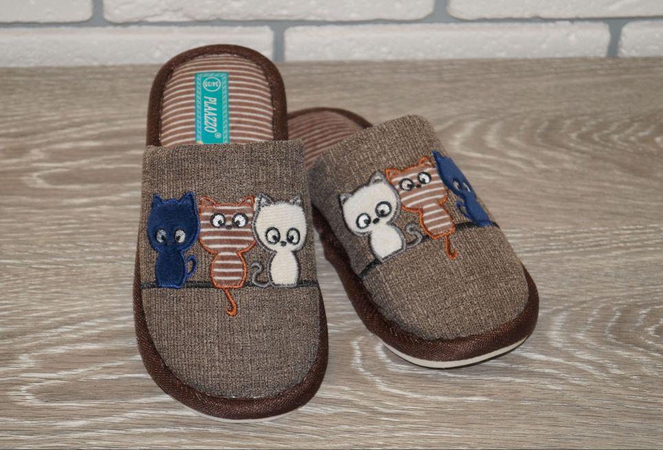 Тапочки комнатные детские Plaazzo р. 32/33 20 см Коричневый (31050-3233)