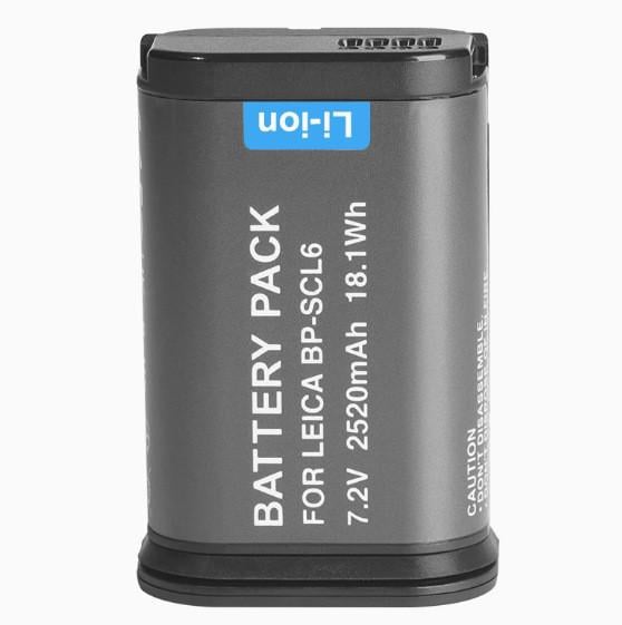 Аккумулятор BP-SCL6 Leica 19531 для камер Leica Q2 Q3 SL2 SL2-S SL3 SL3-S 2520 ma