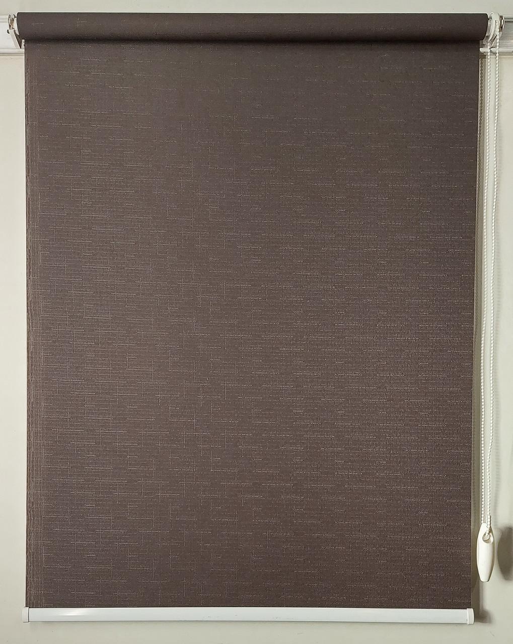 Рулонная штора Miranda Лен 50х150 см Коричнево-черный (МБ-561-49)