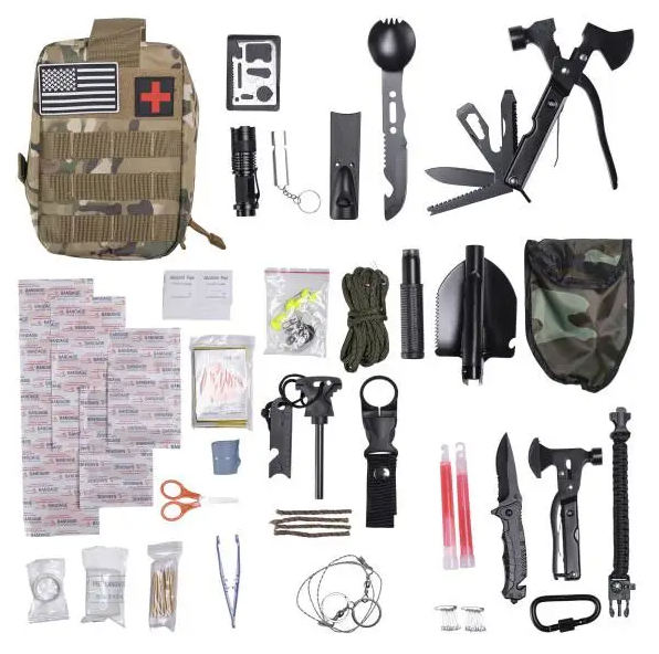 Набор для выживания туристический 19в1 с подсумком