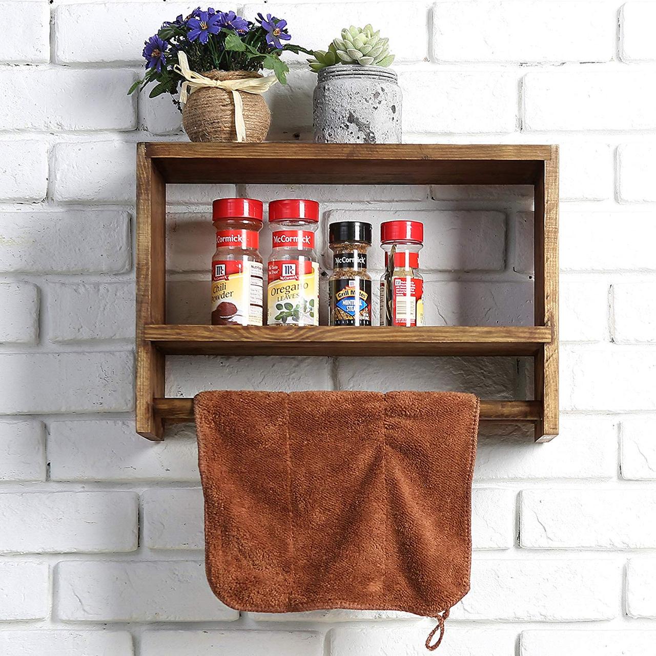 Полка настенная из дерева Альто Капучино (ПНС/000409)