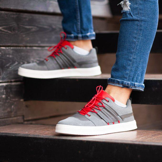 Кеди чоловічі South Mason р. 45 Gray/Red - фото 2 Кеди чоловічі South Mason р. 45 Gray/Red - фото 2