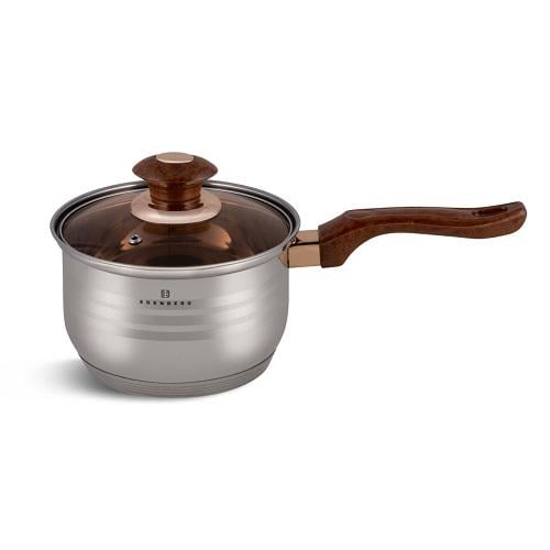 Набор кастрюль Edenberg из нержавеющей стали с коричневыми ручками 12 предметов - фото 6